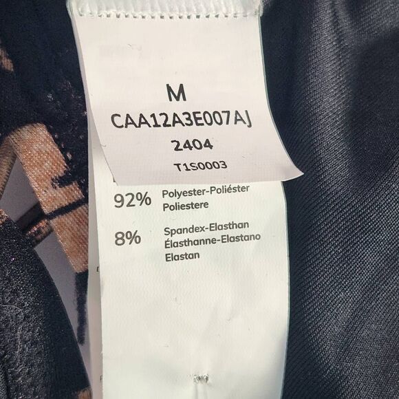 Cupshe Black and Tan print Bikini Top with V-Wire NWT Size Medium - Picture 7 of 13